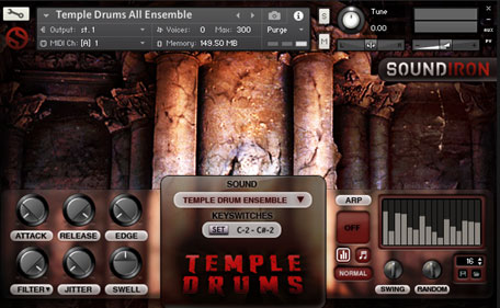 temple drums interface
